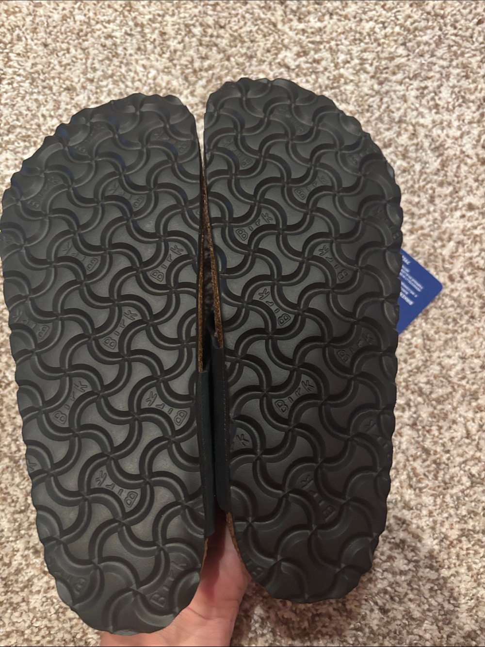 Birkenstock Black Thong Sandals with Silver Buckle - Picture 3 of 4